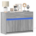 Tv-meubel 91x34x61 cm bewerkt hout grijs sonoma eiken