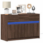 Tv-meubel 91x34x61 cm bewerkt hout bruin eikenkleurig