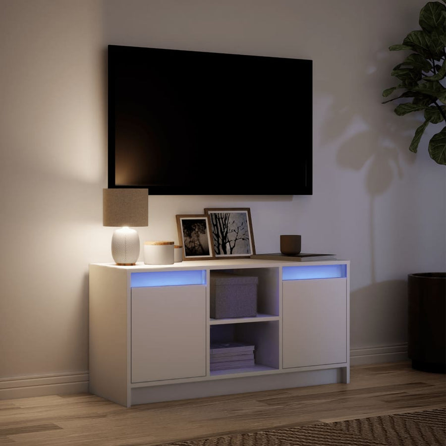 Tv-Meubel Met Led 100X34X50 Cm Bewerkt Hout 100 cm
