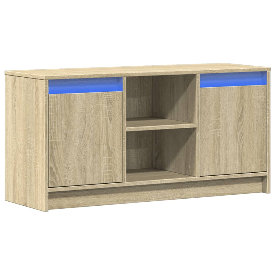 Tv-Meubel Met Led 100X34X50 Cm Bewerkt Hout Kleurig 100 cm