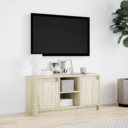 Tv-Meubel Met Led 100X34X50 Cm Bewerkt Hout Kleurig 100 cm