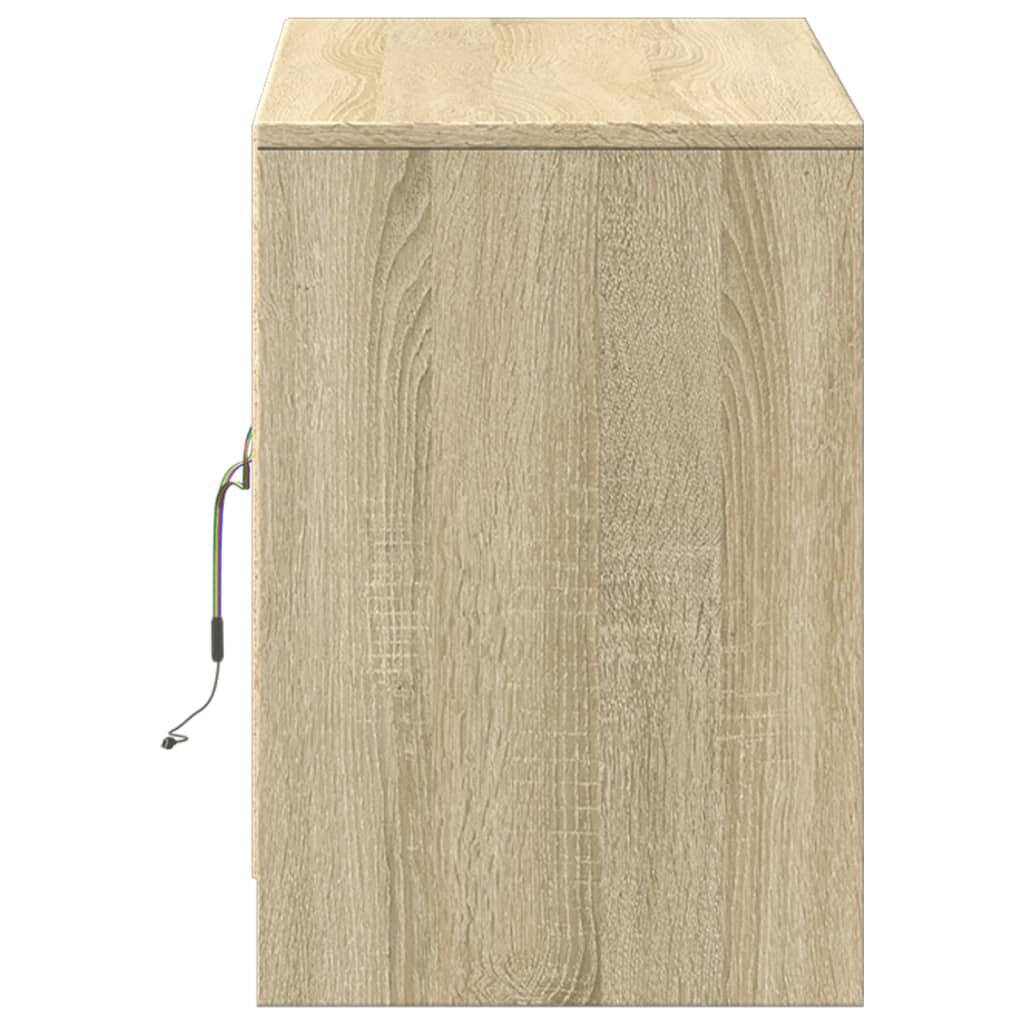 Tv-Meubel Met Led 100X34X50 Cm Bewerkt Hout Kleurig 100 cm