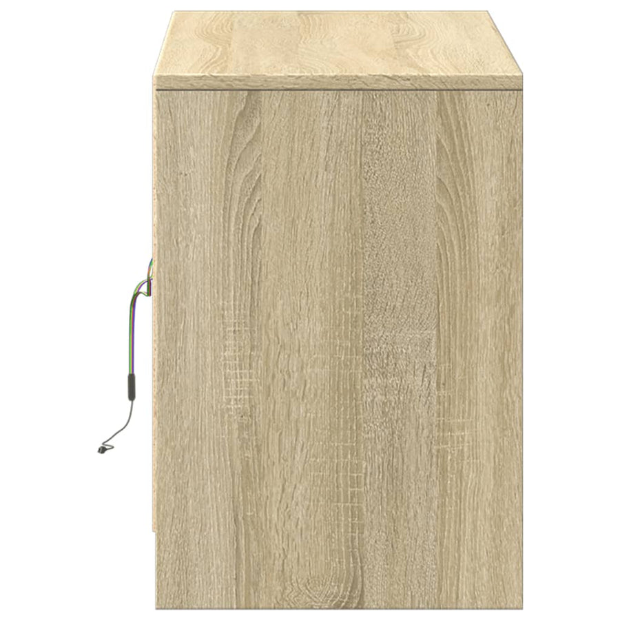 Tv-Meubel Met Led 100X34X50 Cm Bewerkt Hout Kleurig 100 cm