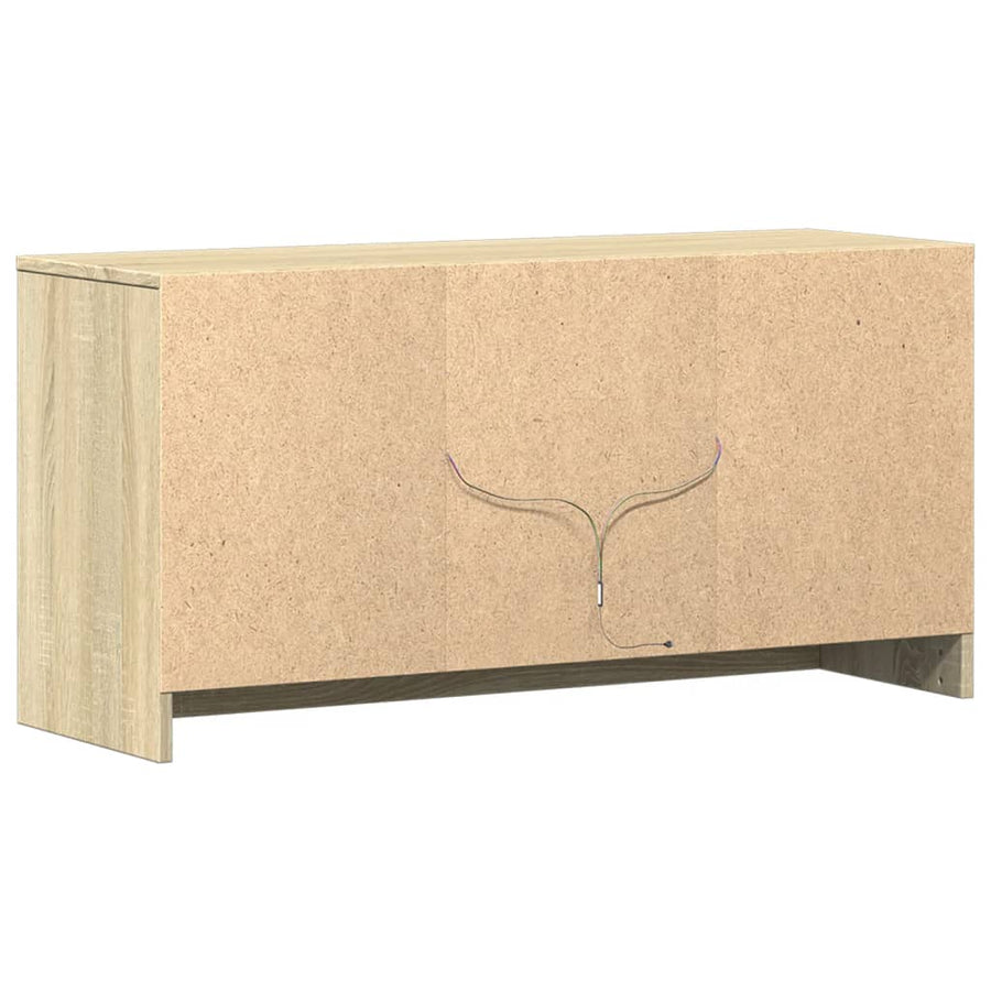 Tv-Meubel Met Led 100X34X50 Cm Bewerkt Hout Kleurig 100 cm