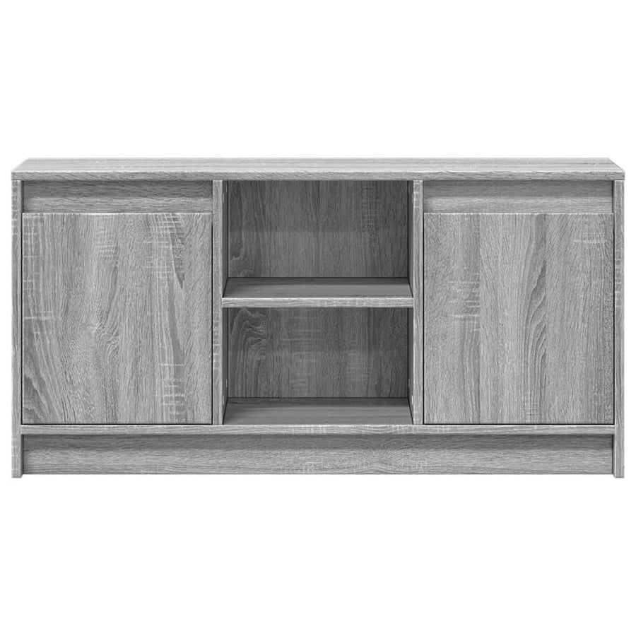 Tv-Meubel Met Led 100X34X50 Cm Bewerkt Hout Eiken 100 cm Grijs sonoma