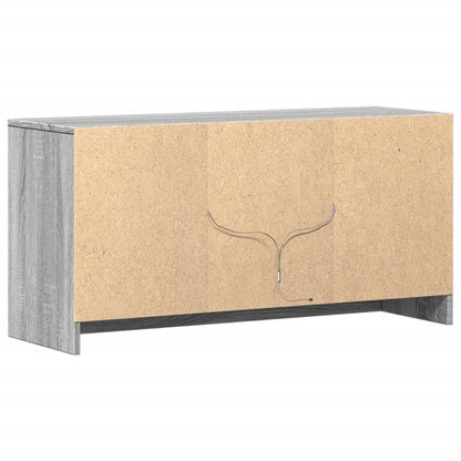 Tv-Meubel Met Led 100X34X50 Cm Bewerkt Hout Eiken 100 cm Grijs sonoma