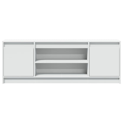 Tv-meubel met LED 139,5x34x50 cm bewerkt hout wit