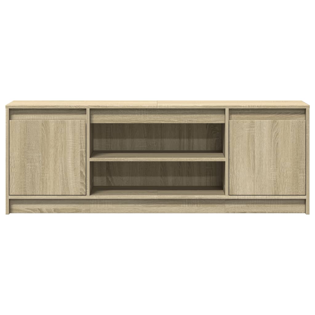 Tv-meubel met LED 139,5x34x50 cm bewerkt hout sonoma eikenkleur