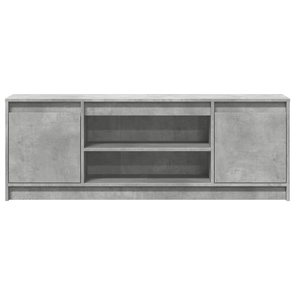 Tv-meubel met LED 139,5x34x50 cm bewerkt hout betongrijs