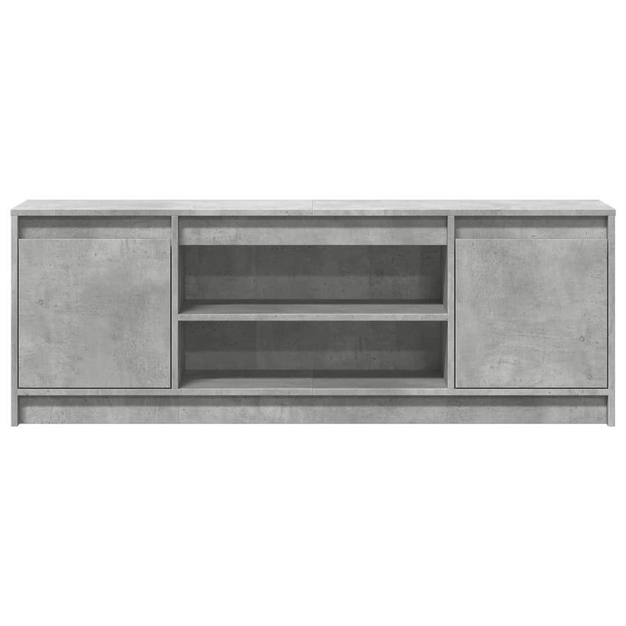 Tv-meubel met LED 139,5x34x50 cm bewerkt hout betongrijs
