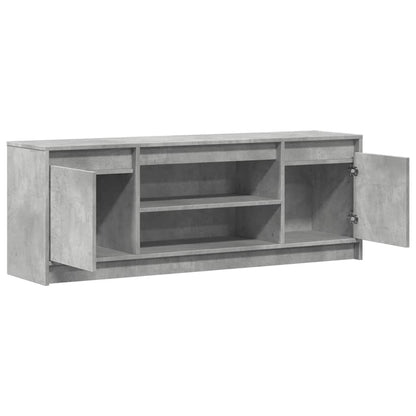 Tv-meubel met LED 139,5x34x50 cm bewerkt hout betongrijs