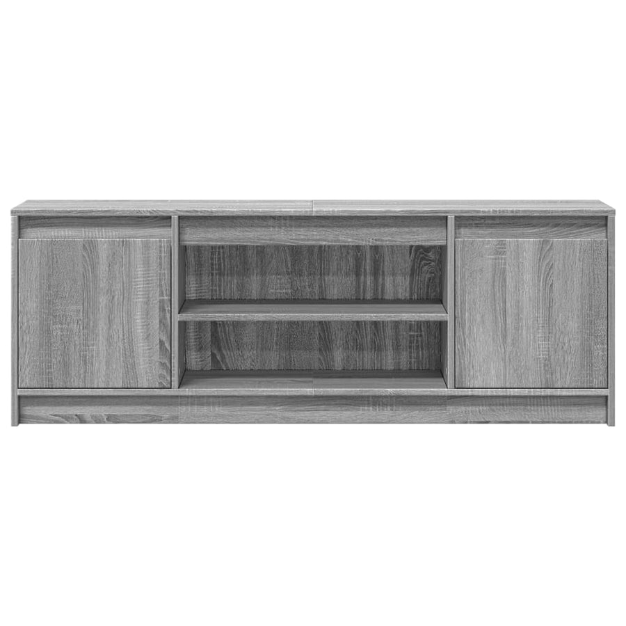 Tv-meubel met LED 139,5x34x50 cm bewerkt hout grijs sonoma