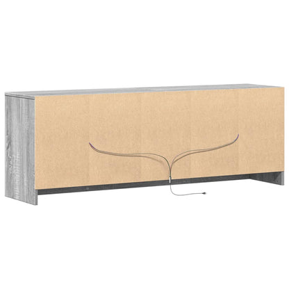 Tv-meubel met LED 139,5x34x50 cm bewerkt hout grijs sonoma