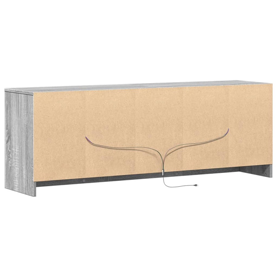 Tv-meubel met LED 139,5x34x50 cm bewerkt hout grijs sonoma