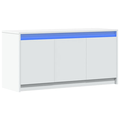 Tv-Meubel Met Led 100X34X50 Cm Bewerkt Hout Wit