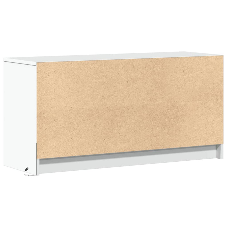 Tv-Meubel Met Led 100X34X50 Cm Bewerkt Hout Wit