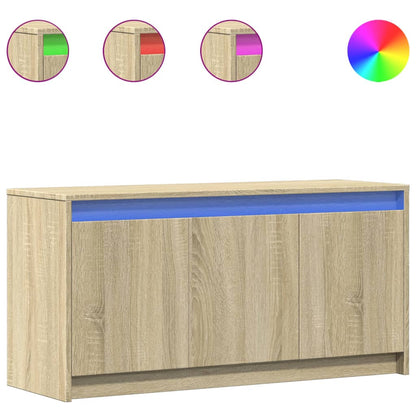Tv-Meubel Met Led 100X34X50 Cm Bewerkt Hout Kleurig Sonoma eiken