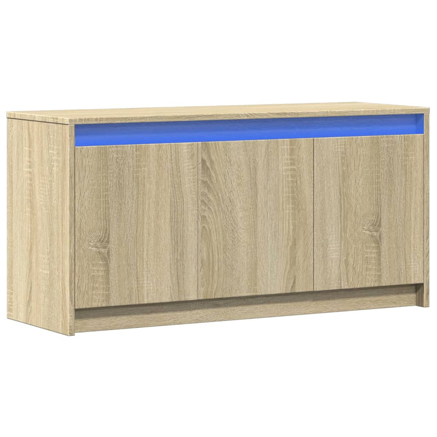 Tv-Meubel Met Led 100X34X50 Cm Bewerkt Hout Kleurig Sonoma eiken
