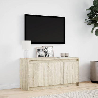 Tv-Meubel Met Led 100X34X50 Cm Bewerkt Hout Kleurig Sonoma eiken