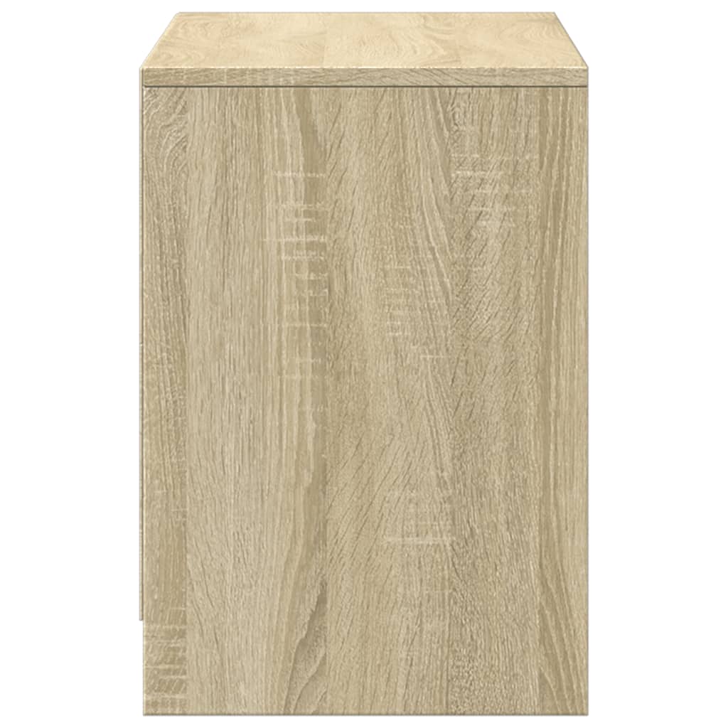 Tv-Meubel Met Led 100X34X50 Cm Bewerkt Hout Kleurig Sonoma eiken