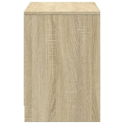 Tv-Meubel Met Led 100X34X50 Cm Bewerkt Hout Kleurig Sonoma eiken