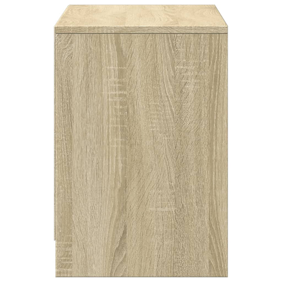 Tv-Meubel Met Led 100X34X50 Cm Bewerkt Hout Kleurig Sonoma eiken
