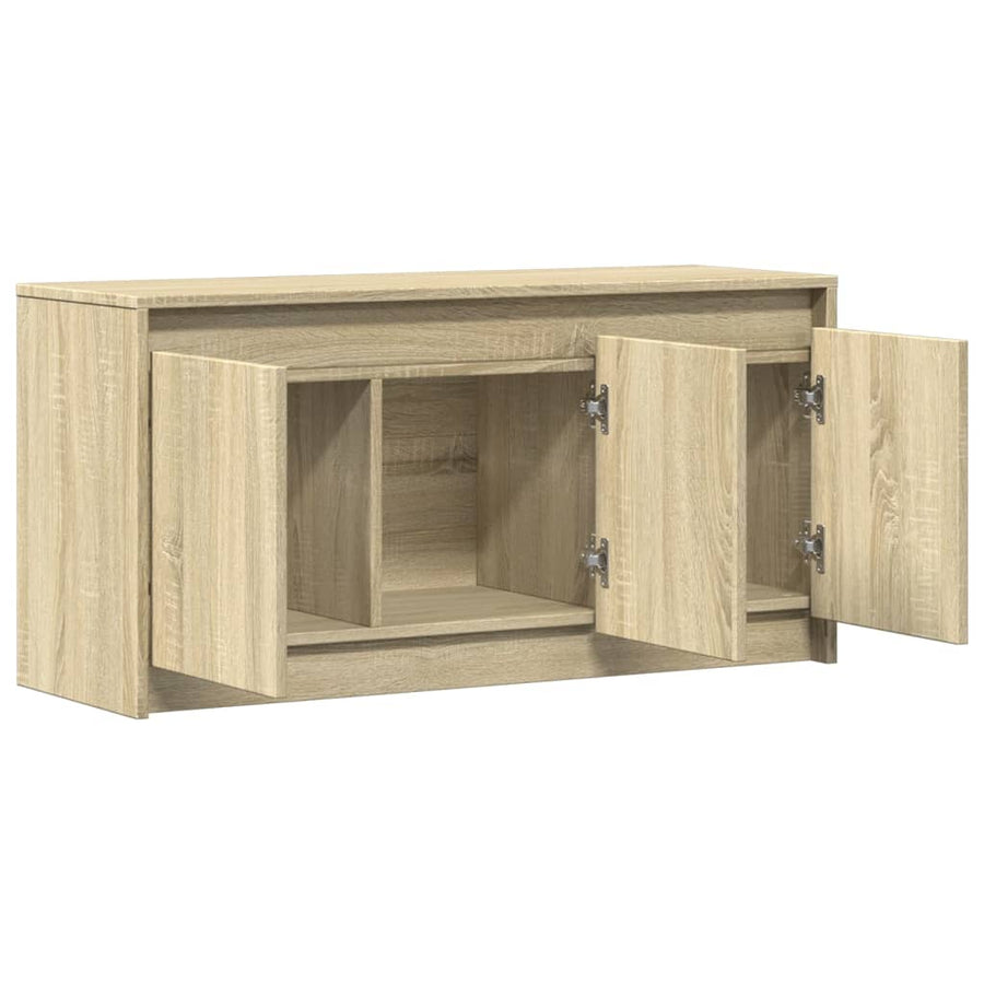 Tv-Meubel Met Led 100X34X50 Cm Bewerkt Hout Kleurig Sonoma eiken