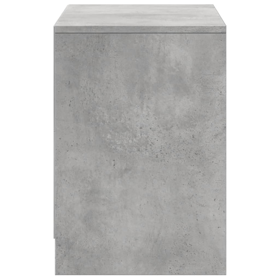 Tv-Meubel Met Led 100X34X50 Cm Bewerkt Hout Betongrijs