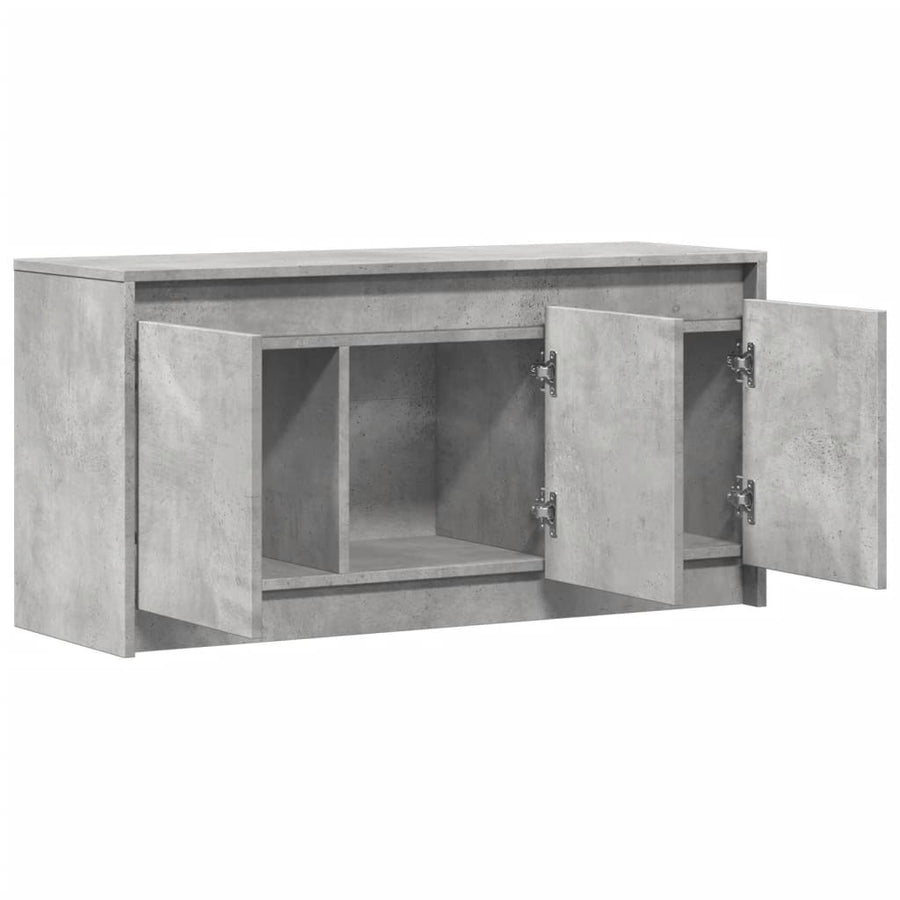 Tv-Meubel Met Led 100X34X50 Cm Bewerkt Hout Betongrijs