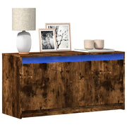Tv-meubel 100x34x50 cm bewerkt hout gerookt eiken