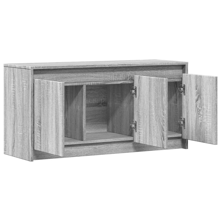 Tv-Meubel Met Led 100X34X50 Cm Bewerkt Hout Grijs Sonoma Eiken