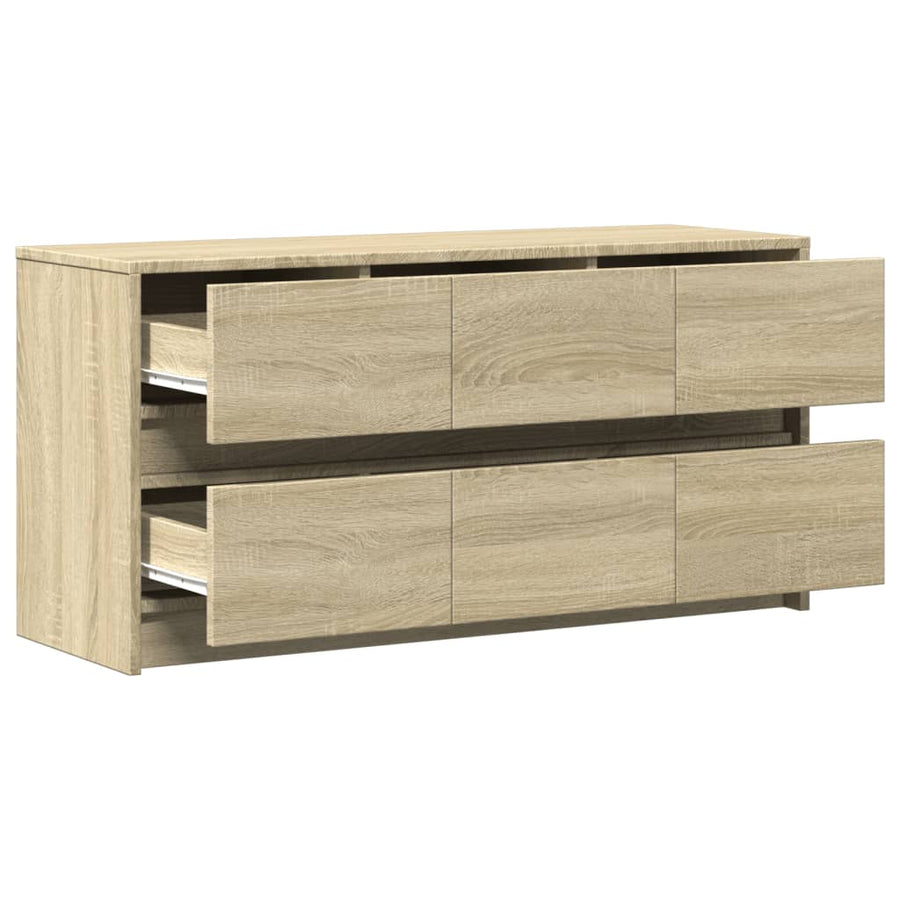 Tv-meubel met LED 100x34x50 cm bewerkt hout sonoma eikenkleurig