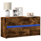 Tv-meubel 100x34x50 cm bewerkt hout gerookt eiken