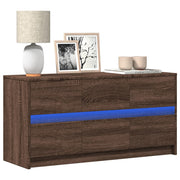Tv-meubel 100x34x50 cm bewerkt hout bruin eikenkleurig