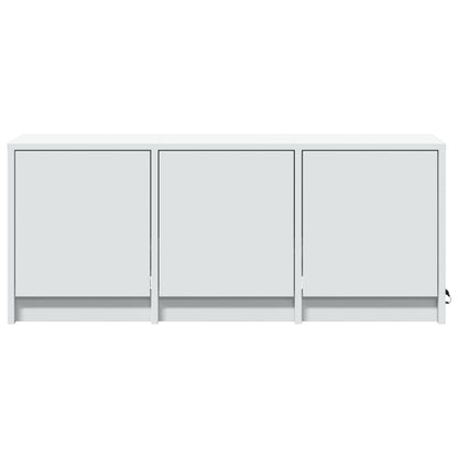 Tv-meubel met LED 97x34x40 cm bewerkt hout wit