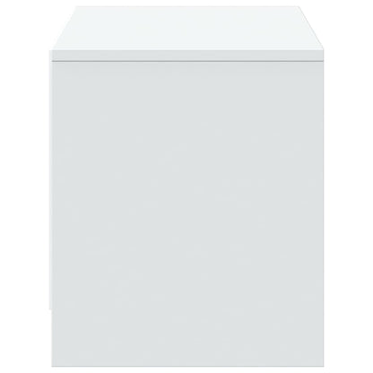 Tv-meubel met LED 97x34x40 cm bewerkt hout wit