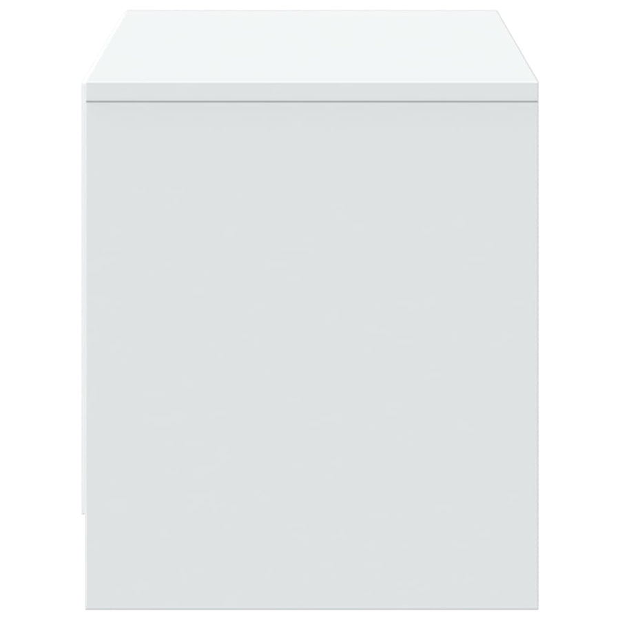 Tv-meubel met LED 97x34x40 cm bewerkt hout wit