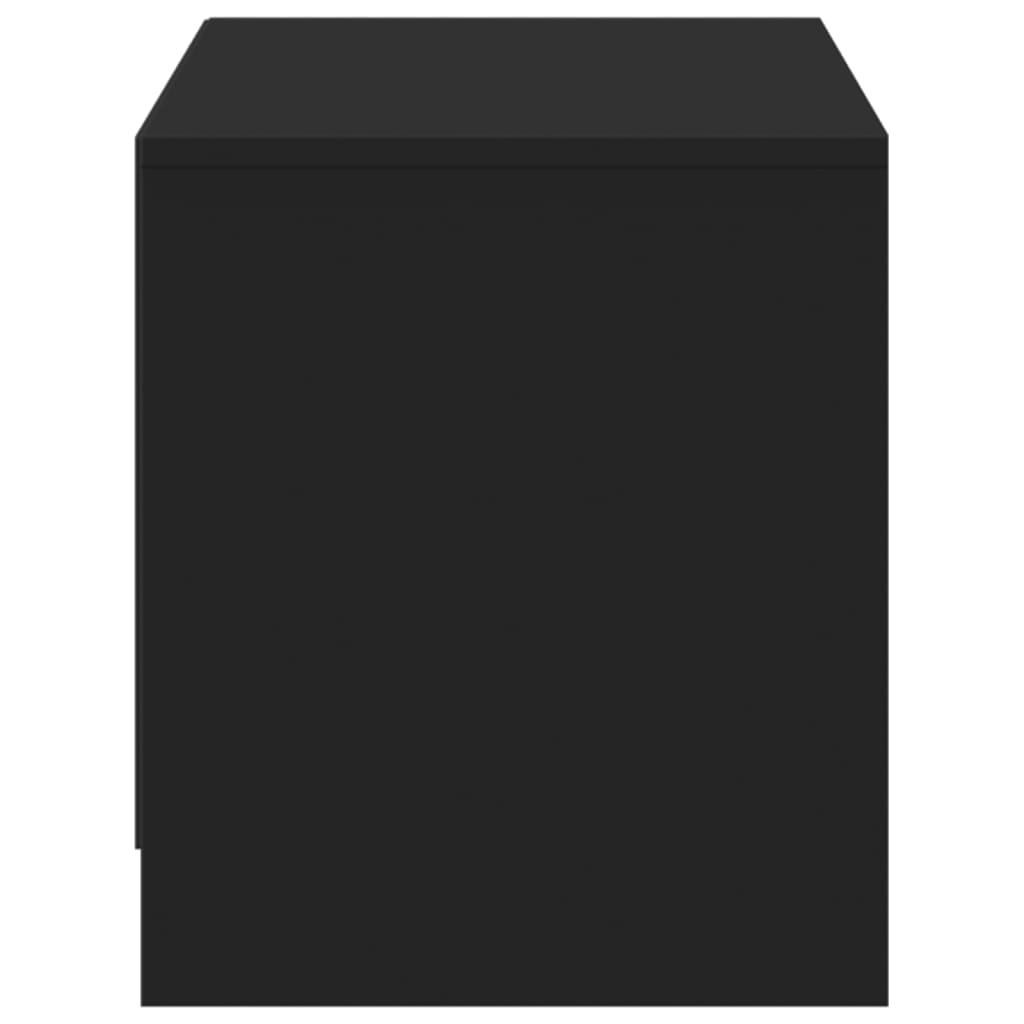 Tv-meubel met LED 97x34x40 cm bewerkt hout zwart