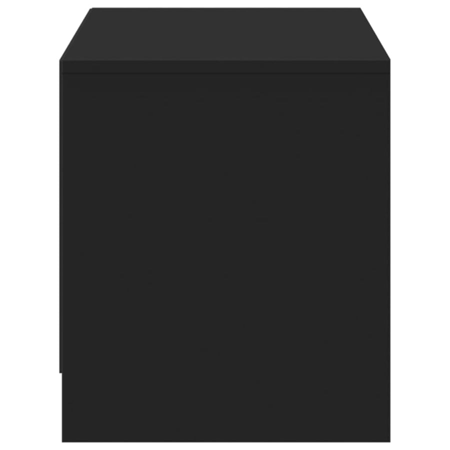 Tv-meubel met LED 97x34x40 cm bewerkt hout zwart