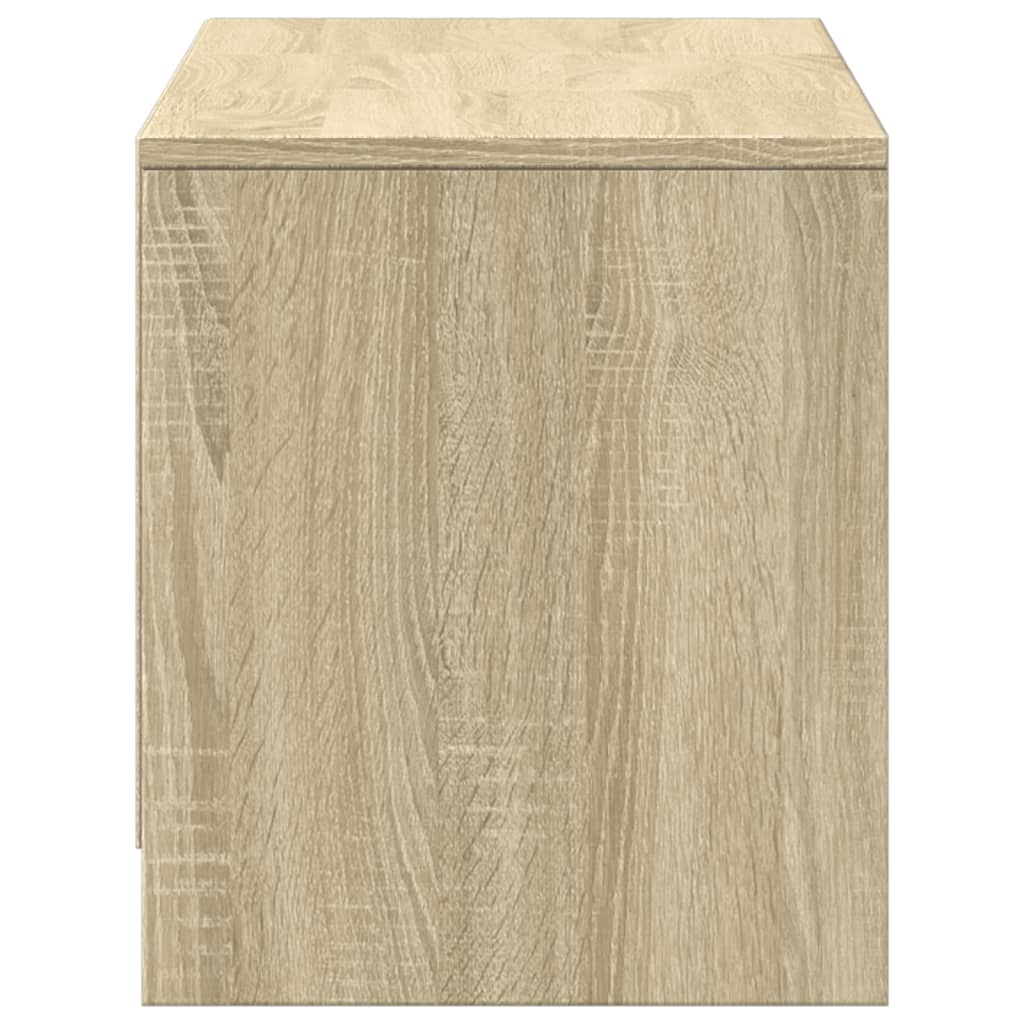 Tv-meubel met LED 97x34x40 cm bewerkt hout sonoma eikenkleurig
