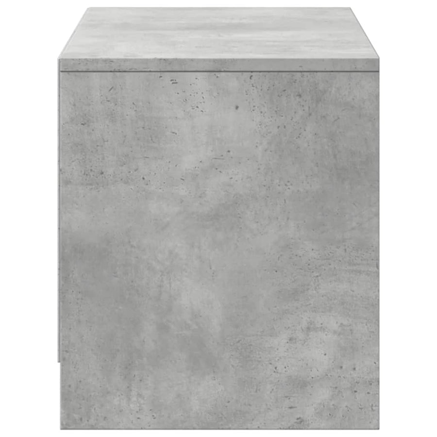 Tv-meubel met LED 97x34x40 cm bewerkt hout betongrijs