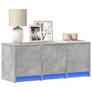 Tv-meubel 97x34x40 cm bewerkt hout betongrijs LED