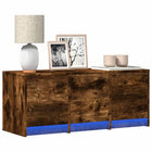 LED TV Cabinet 97x34x40 cm Engineered Wood Smoked Oak Colour