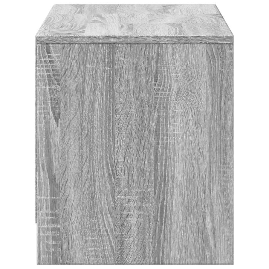 Tv-meubel met LED 97x34x40 cm bewerkt hout grijs sonoma eiken
