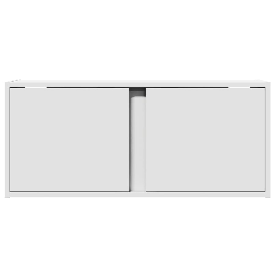 Tv-wandmeubel met LED-verlichting 80x31x35 cm wit