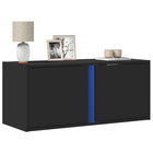 Tv-wandmeubel 80x31x35 cm zwart met led