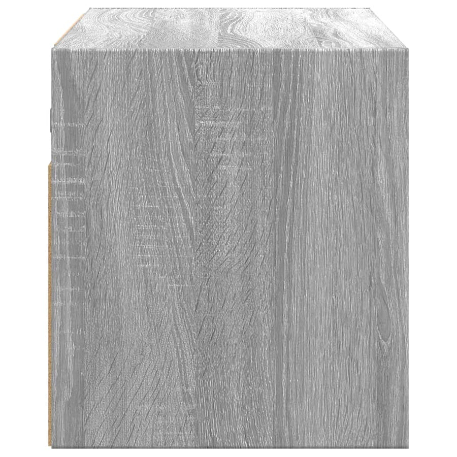 Tv-wandmeubel met LED 80x31x35 cm grijs sonoma eikenkleurig