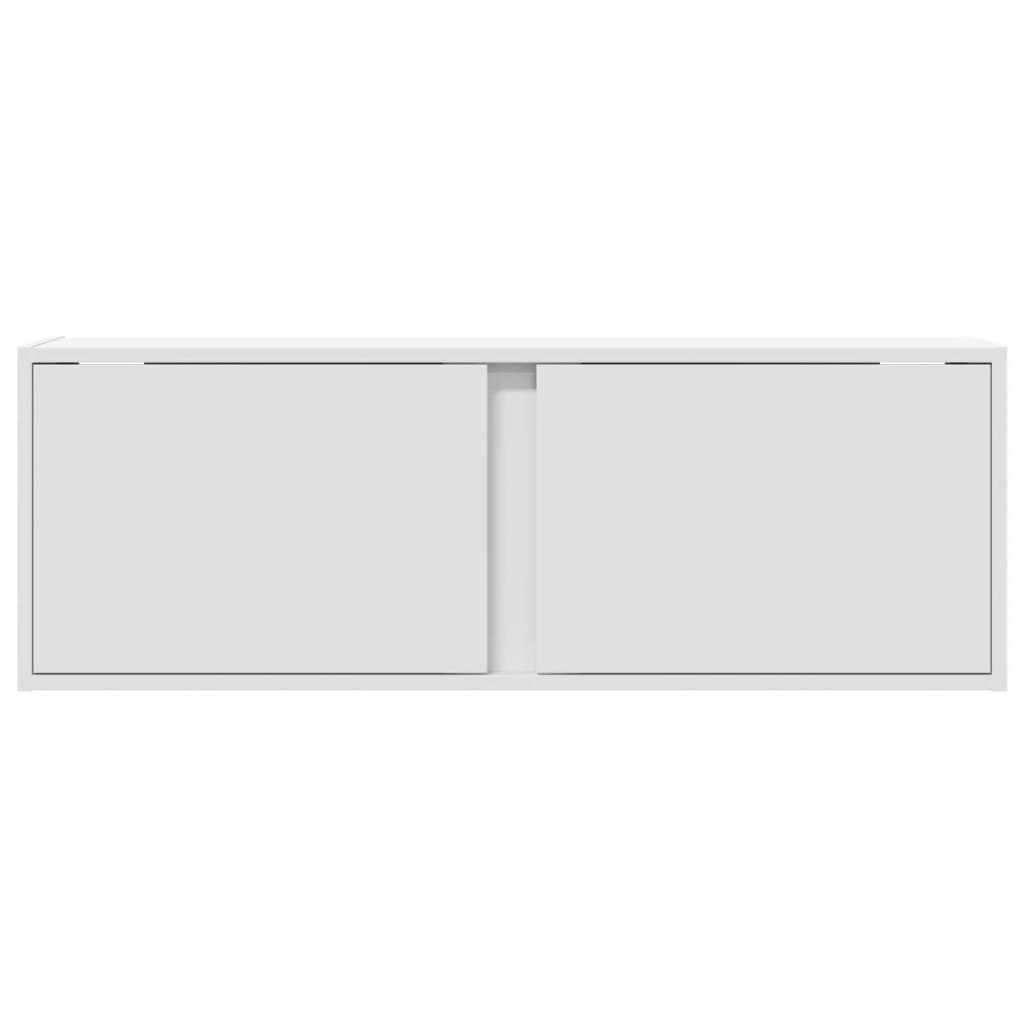 Tv-wandmeubel met LED-verlichting 100x31x35 cm wit