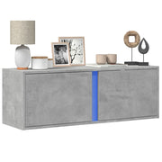 Tv-wandmeubel 100x31x35 cm betongrijs met led