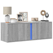 Tv-wandmeubel 100x31x35 cm grijs sonoma met led